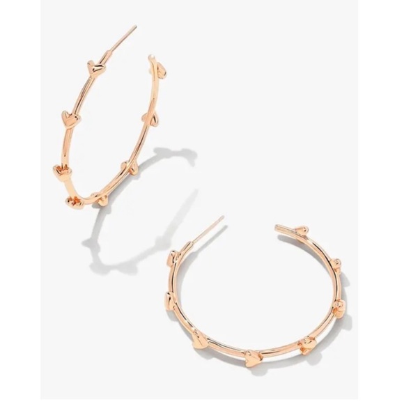 NWT Kendra Scott Haven Hoop Earrings Rose Gold - Picture 3 of 8